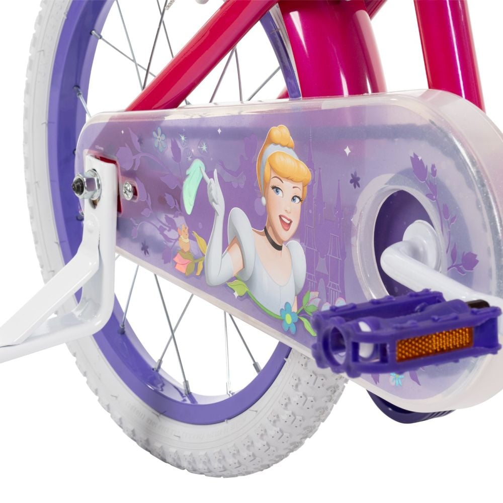 Bicicleta cu roti ajutatoare, Huffy, Disney Princess, 16 inch, Roz