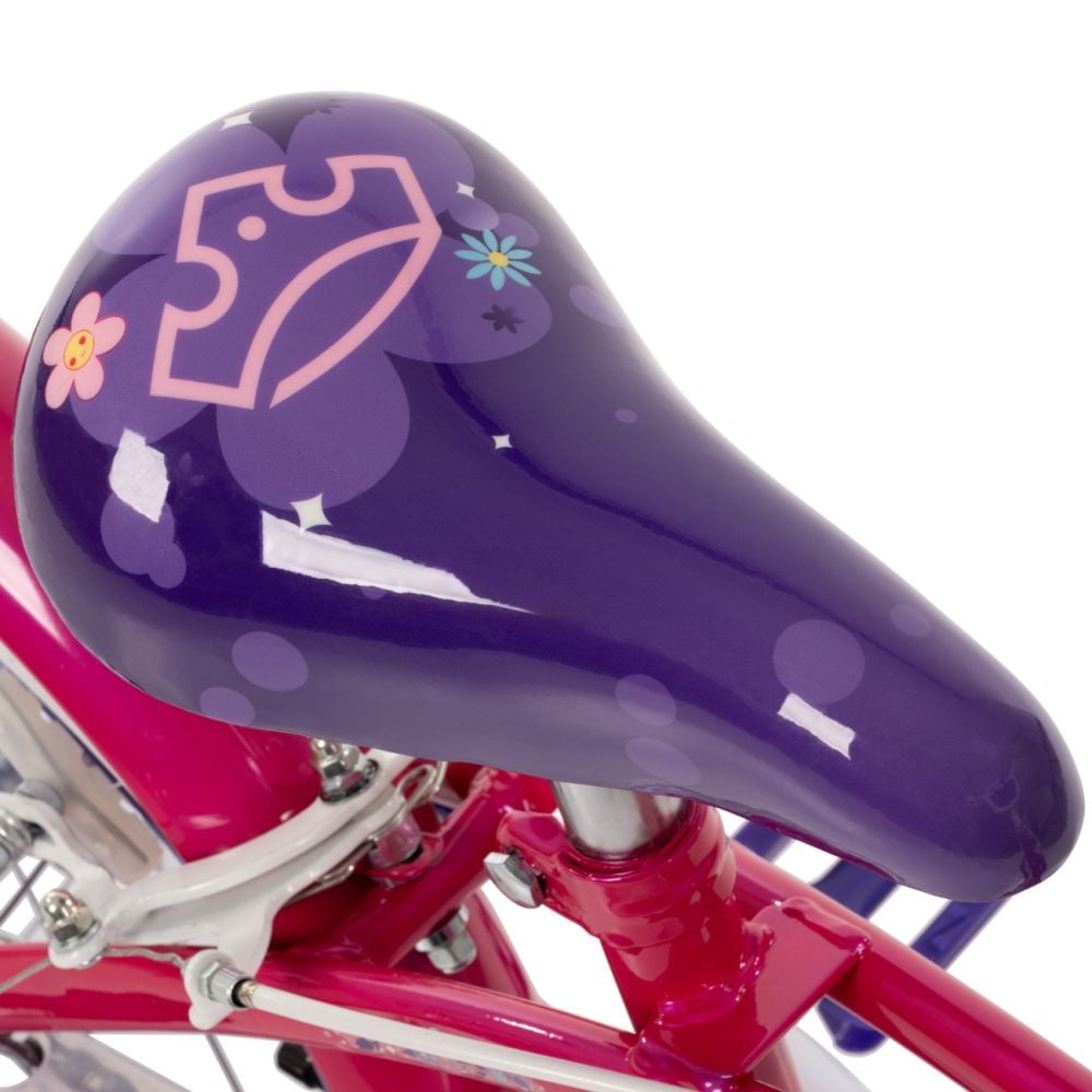 Bicicleta cu roti ajutatoare, Huffy, Disney Princess, 16 inch, Roz