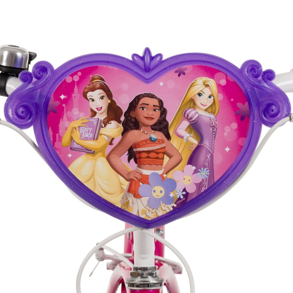 Bicicleta cu roti ajutatoare, Huffy, Disney Princess, 16 inch, Roz