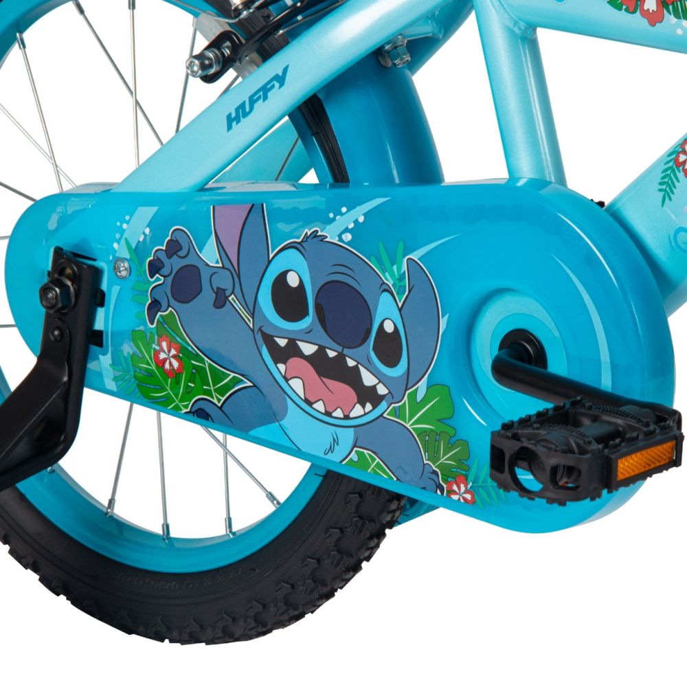Bicicleta cu roti ajutatoare, Huffy, Disney Stitch, 16 inch, Blue