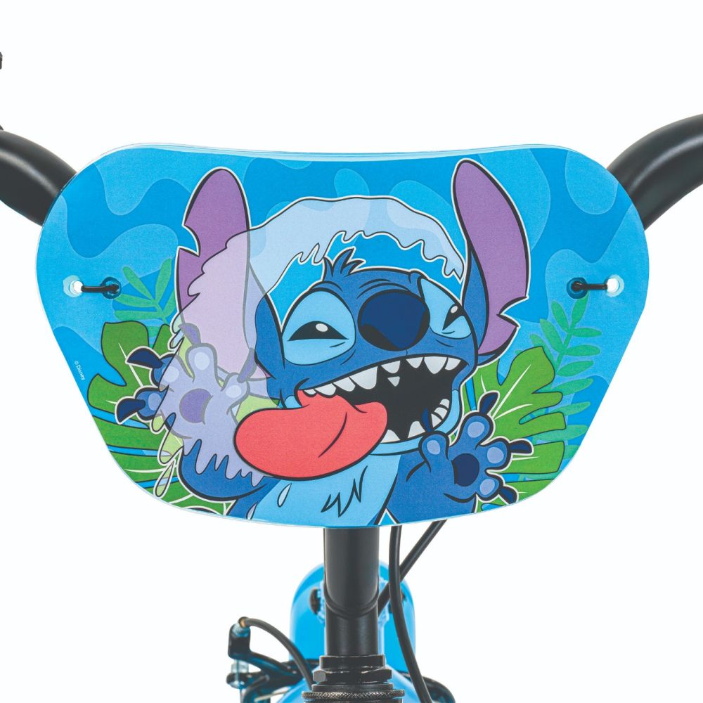 Bicicleta cu roti ajutatoare, Huffy, Disney Stitch, 16 inch, Blue