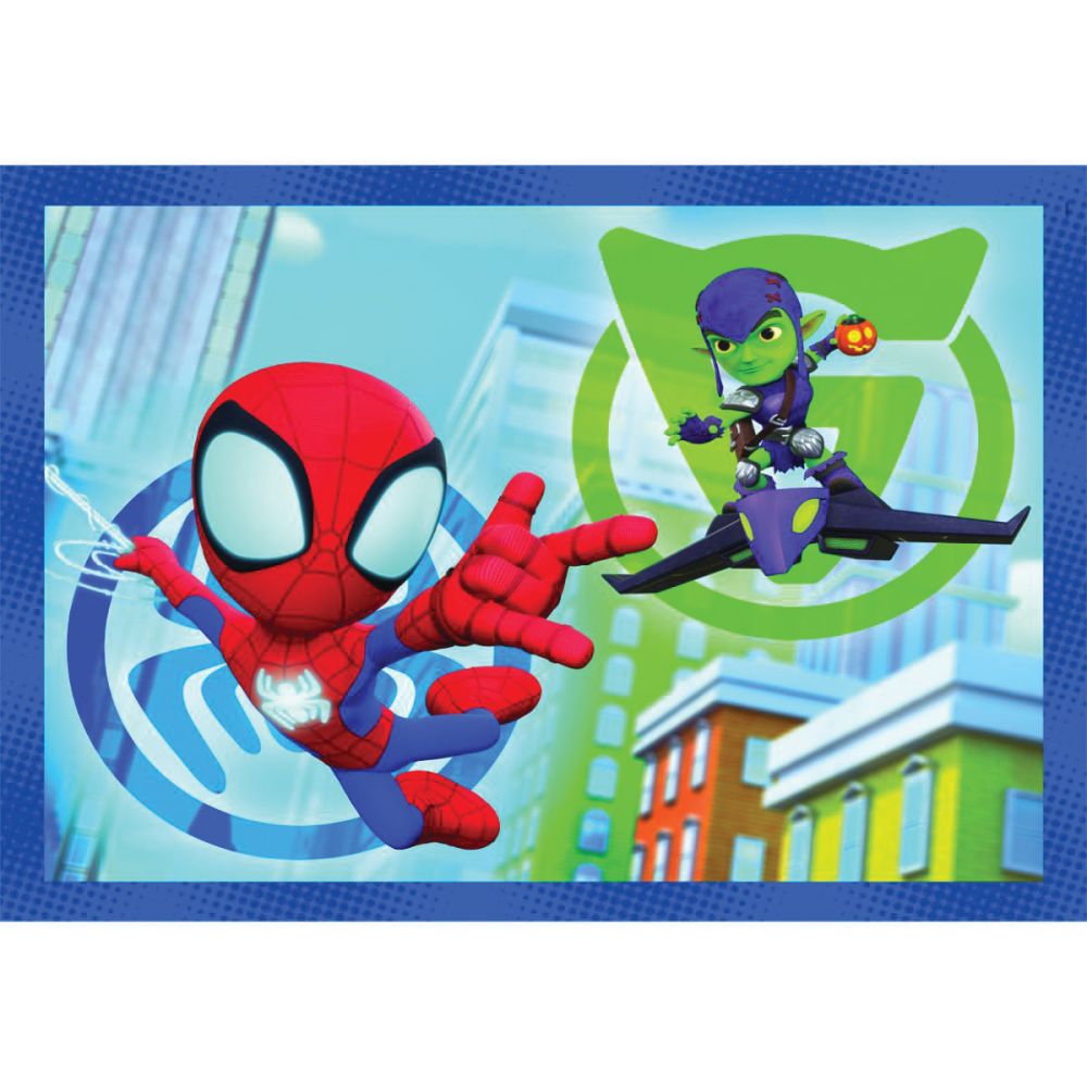 Puzzle 4 in 1, Clementoni, Spidey si Prietenii sai Fantastici, 12, 16, 20, 24 piese