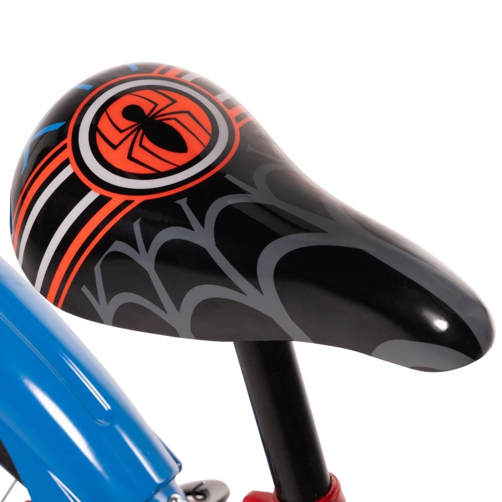 Bicicleta cu roti ajutatoare, Huffy, Marvel Spiderman, 16 inch, Rosu