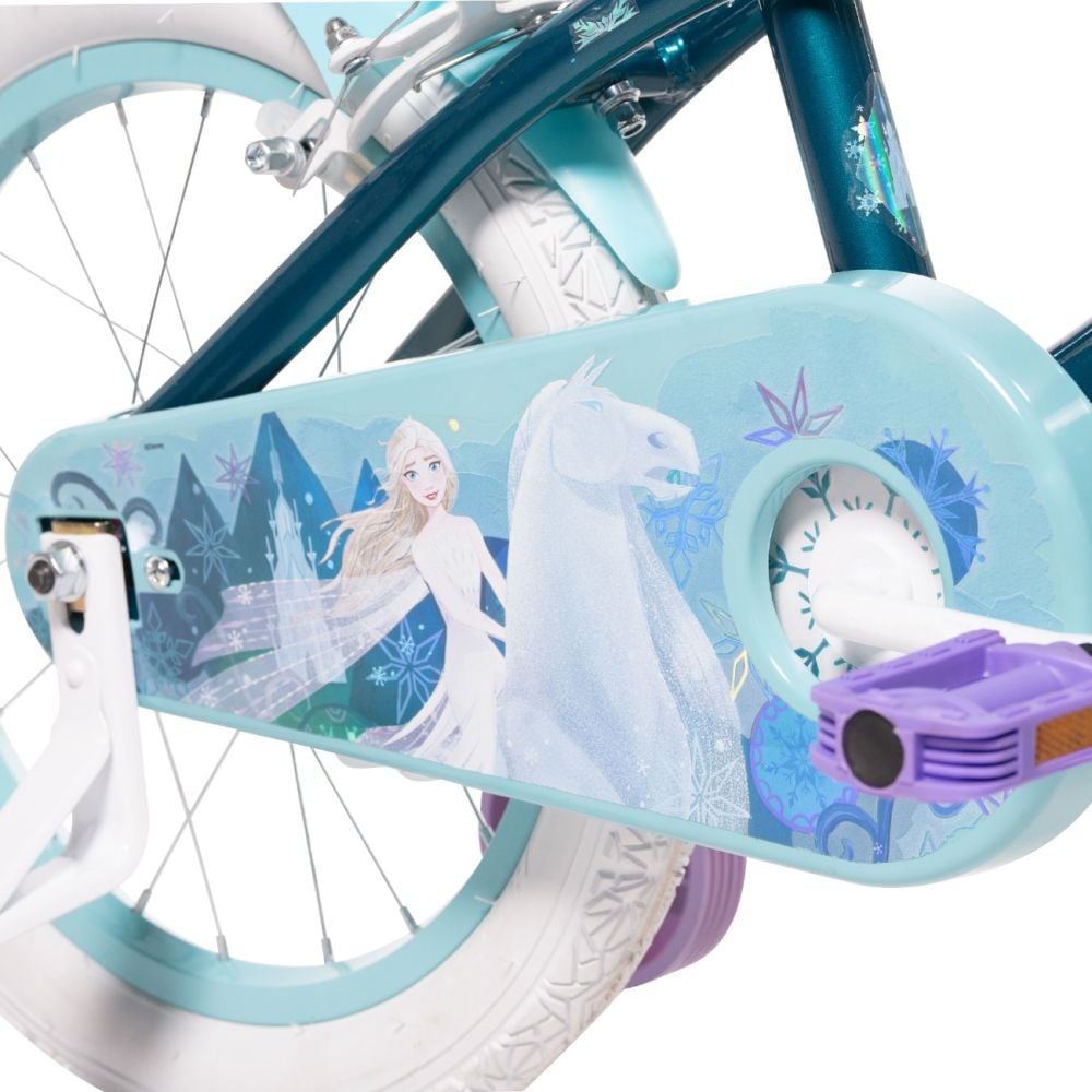 Bicicleta cu roti ajutatoare, Huffy, Disney Frozen, 16 inch, Blue