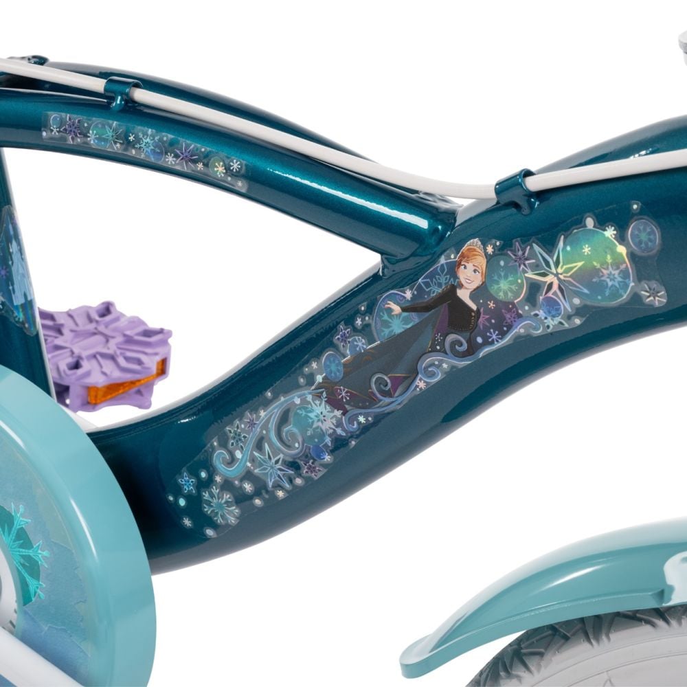 Bicicleta cu roti ajutatoare, Huffy, Disney Frozen, 16 inch, Blue
