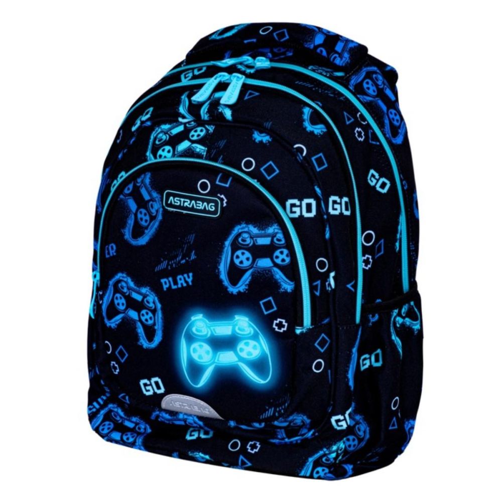 Ghiozdan cu 3 compartimente, AstraBag, Go Playing