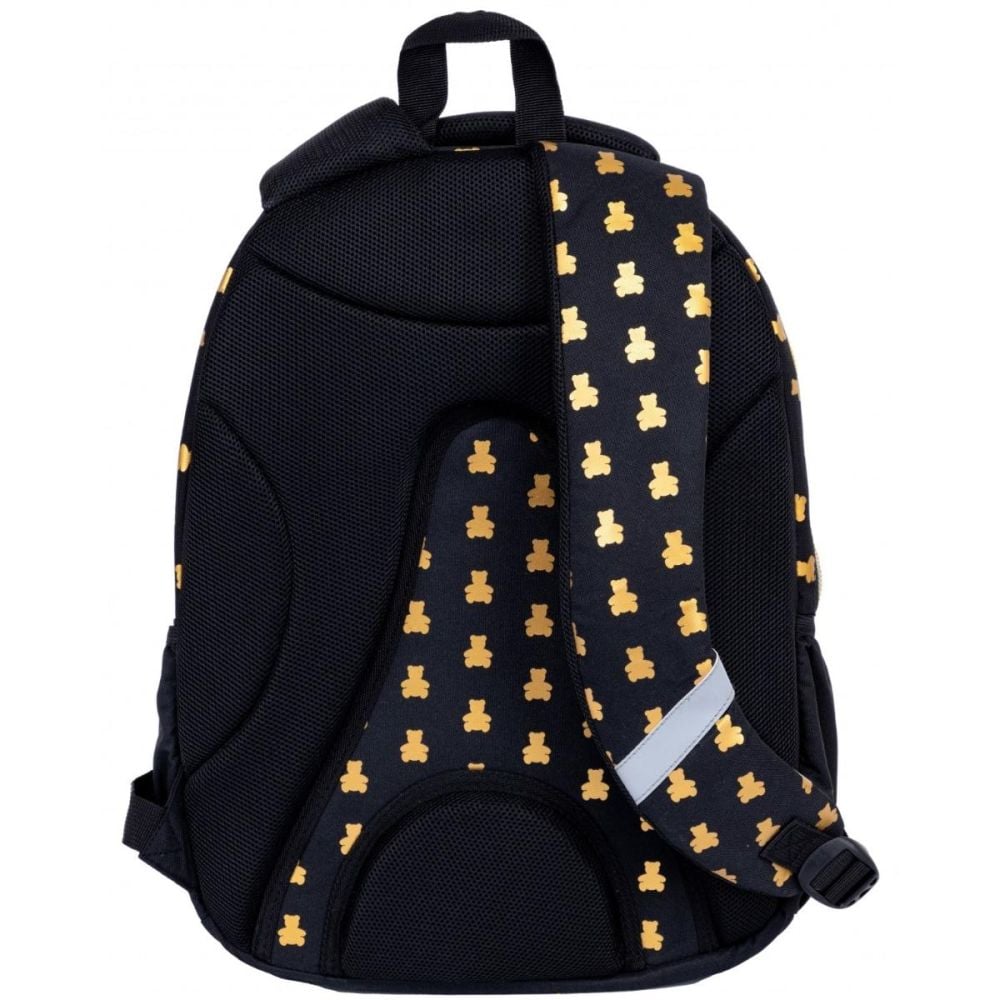 Ghiozdan cu 3 compartimente, AstraBag, Golden Teddy