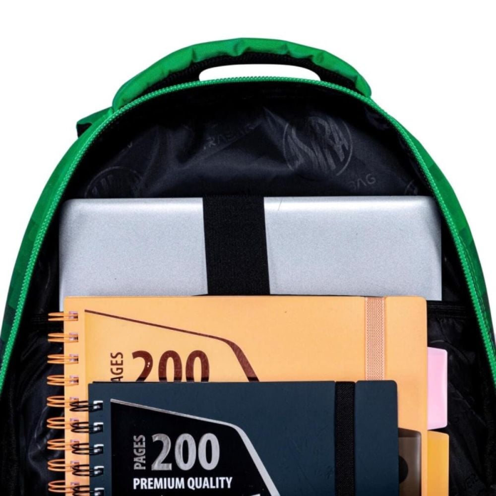 Ghiozdan cu 3 compartimente, AstraBag, Pixel Hero