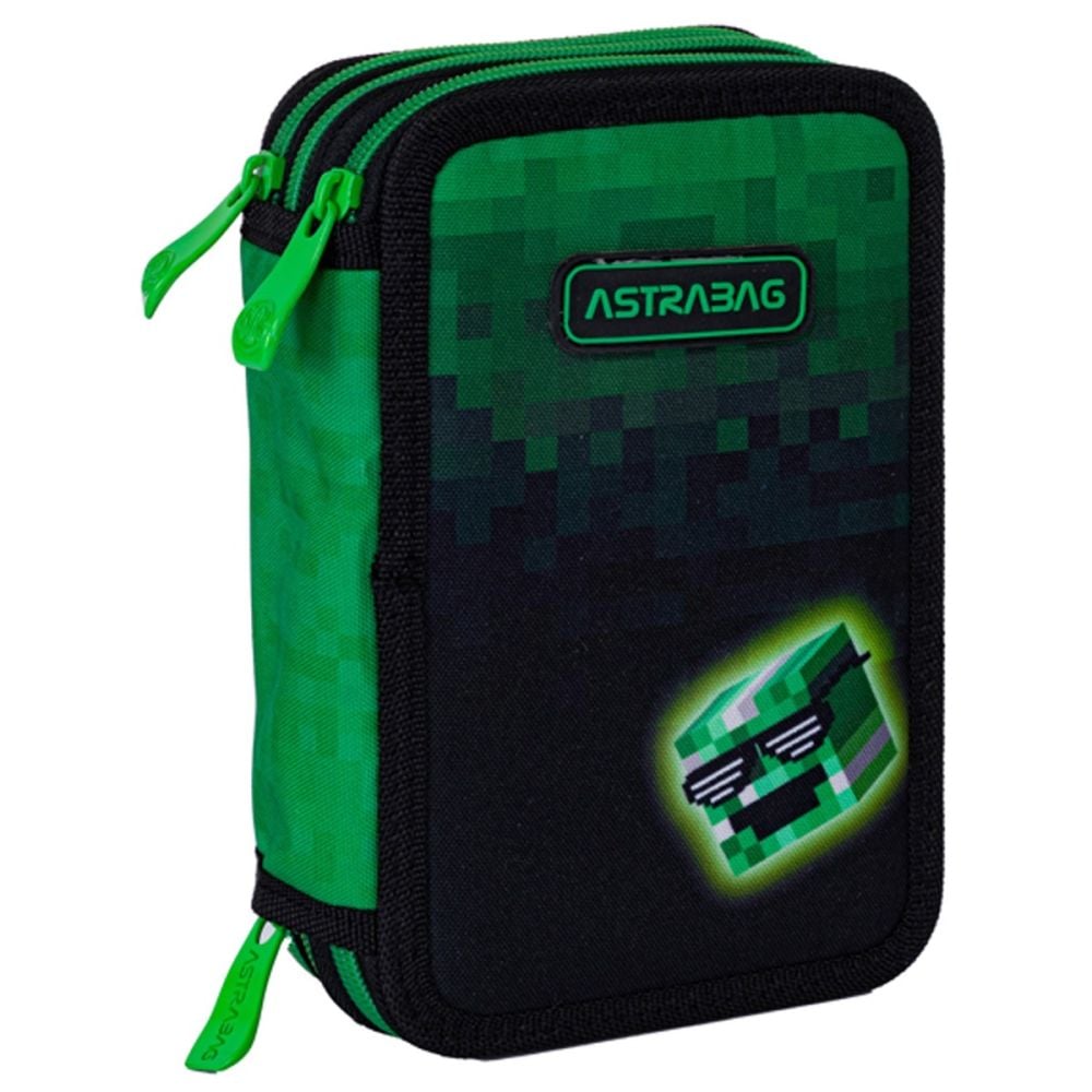 Penar cu 3 compartimente echipat, AstraBag Jumbo, Pixel Hero