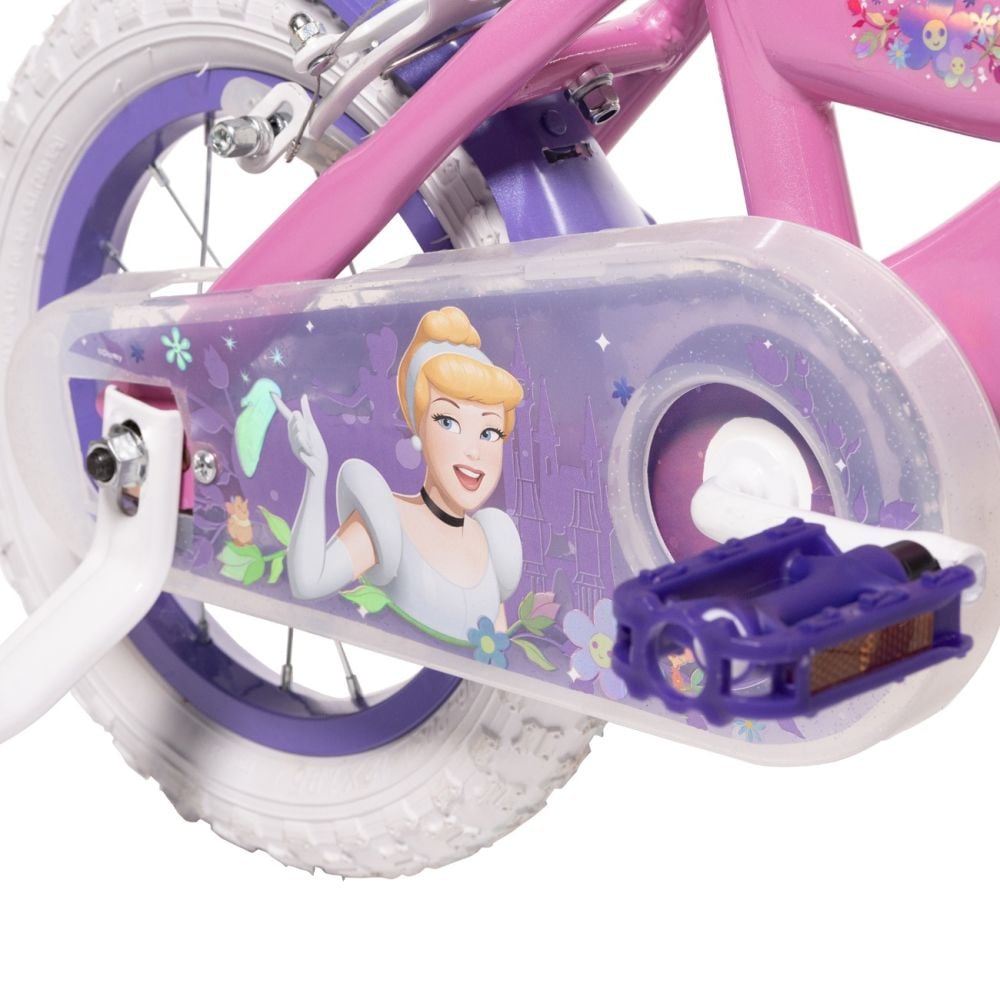 Bicicleta cu roti ajutatoare, Huffy, Disney Princess, 12 inch, Roz