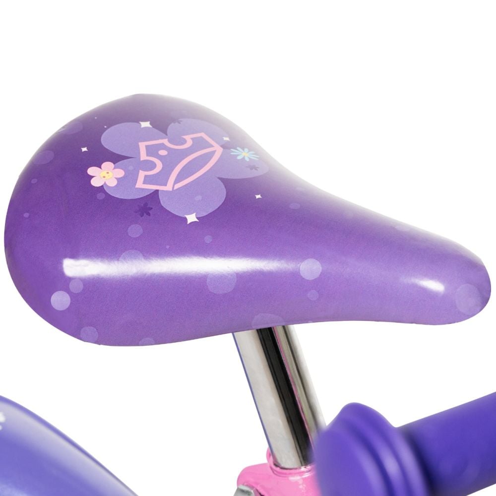 Bicicleta cu roti ajutatoare, Huffy, Disney Princess, 12 inch, Roz