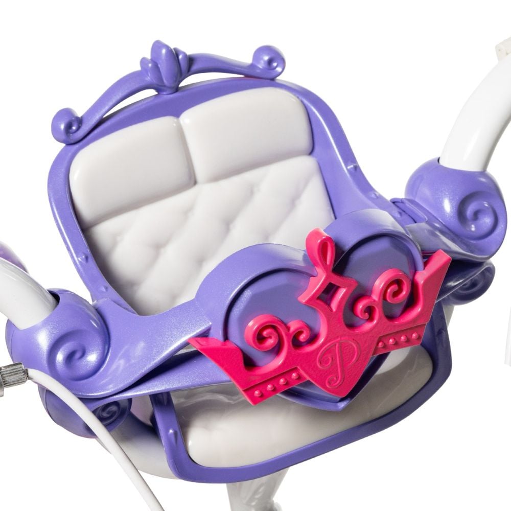 Bicicleta cu roti ajutatoare, Huffy, Disney Princess, 12 inch, Roz