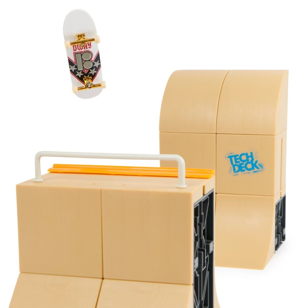 Set mini skateboard cu 2 rampe, Tech Deck, Mega Danny Way