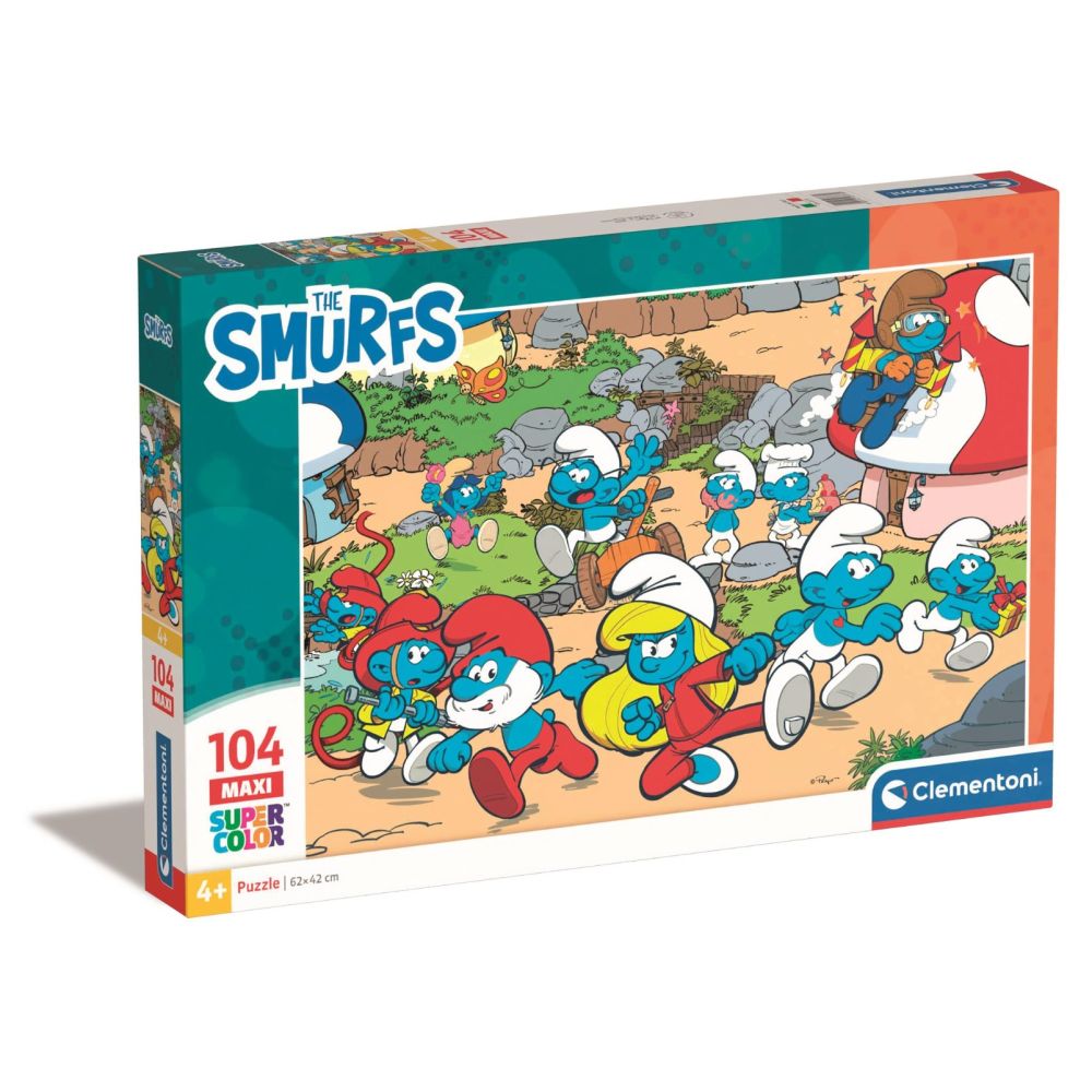 Puzzle Clementoni, Maxi, The Smurfs, 104 piese