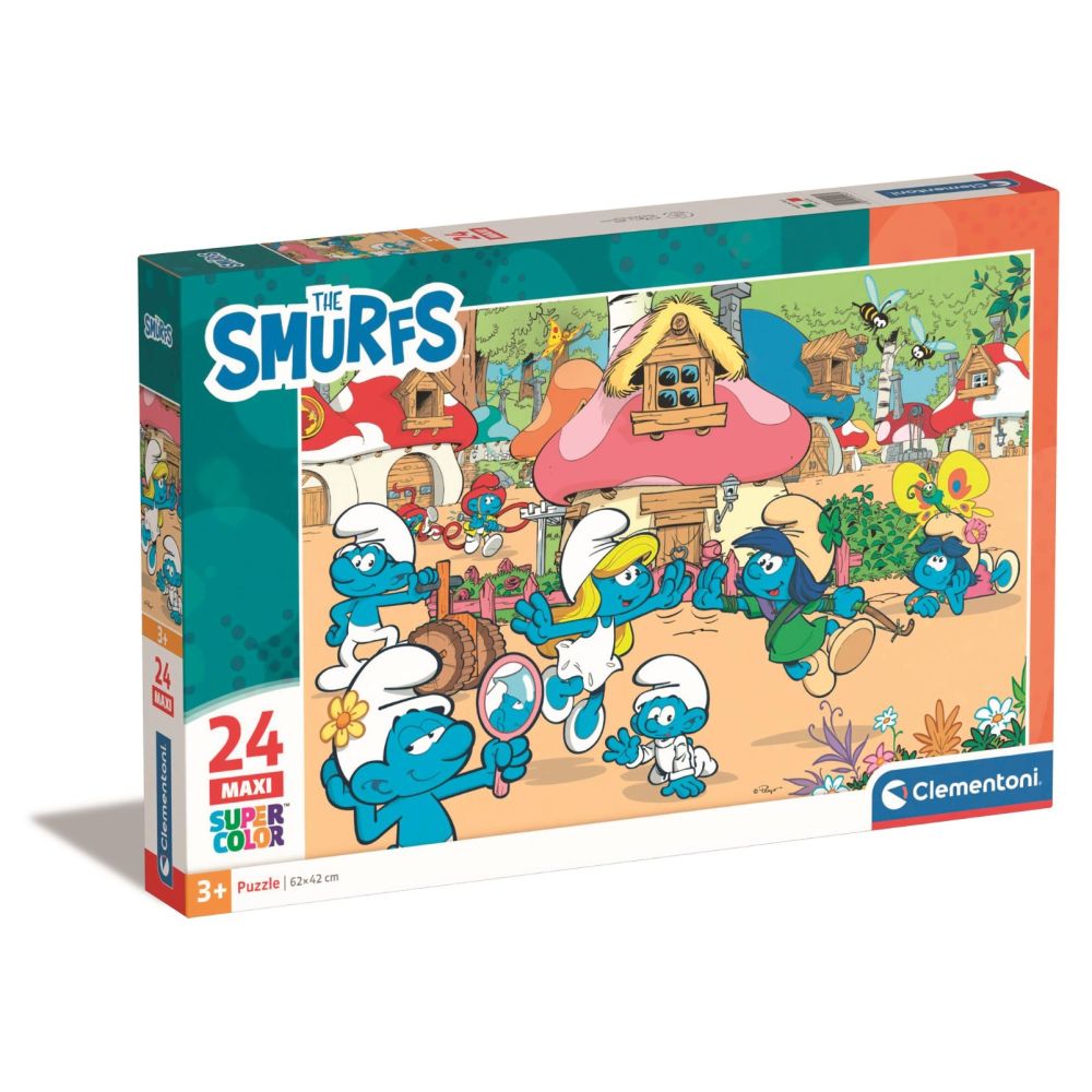 Puzzle Clementoni, Maxi, The Smurfs, 24 piese