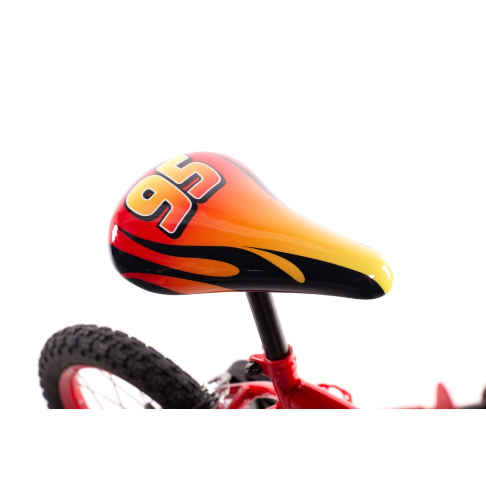 Bicicleta cu roti ajutatoare, Huffy, Disney Pixar Cars 95, 14 inch, Rosu