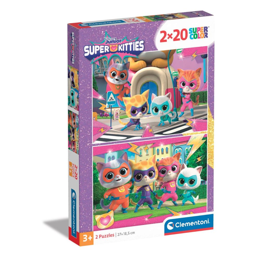 SUPER JUNIOR MEMBERSHIPKITフルセット Puzzle Clementoni, Disney Junior, Super Kitties 2 x 20 piese | Noriel
