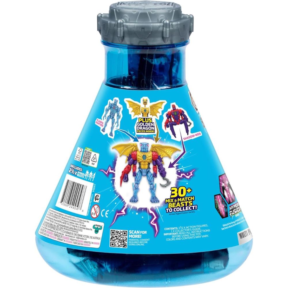 Set 2 figurine, Mr Beast Lab Hibrids, W2, Hyper Fusion, Spider Vs Energy Panther