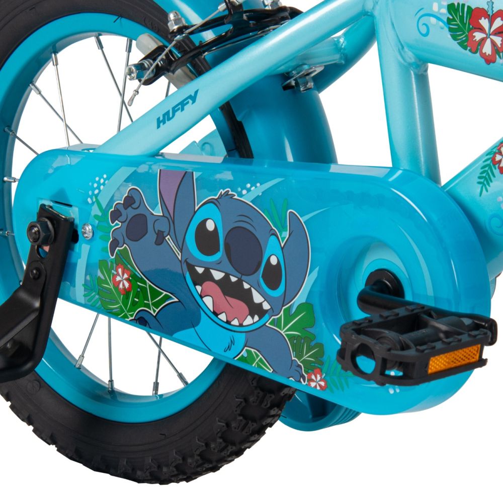 Bicicleta cu roti ajutatoare, Huffy, Disney Stitch, 14 inch, Blue
