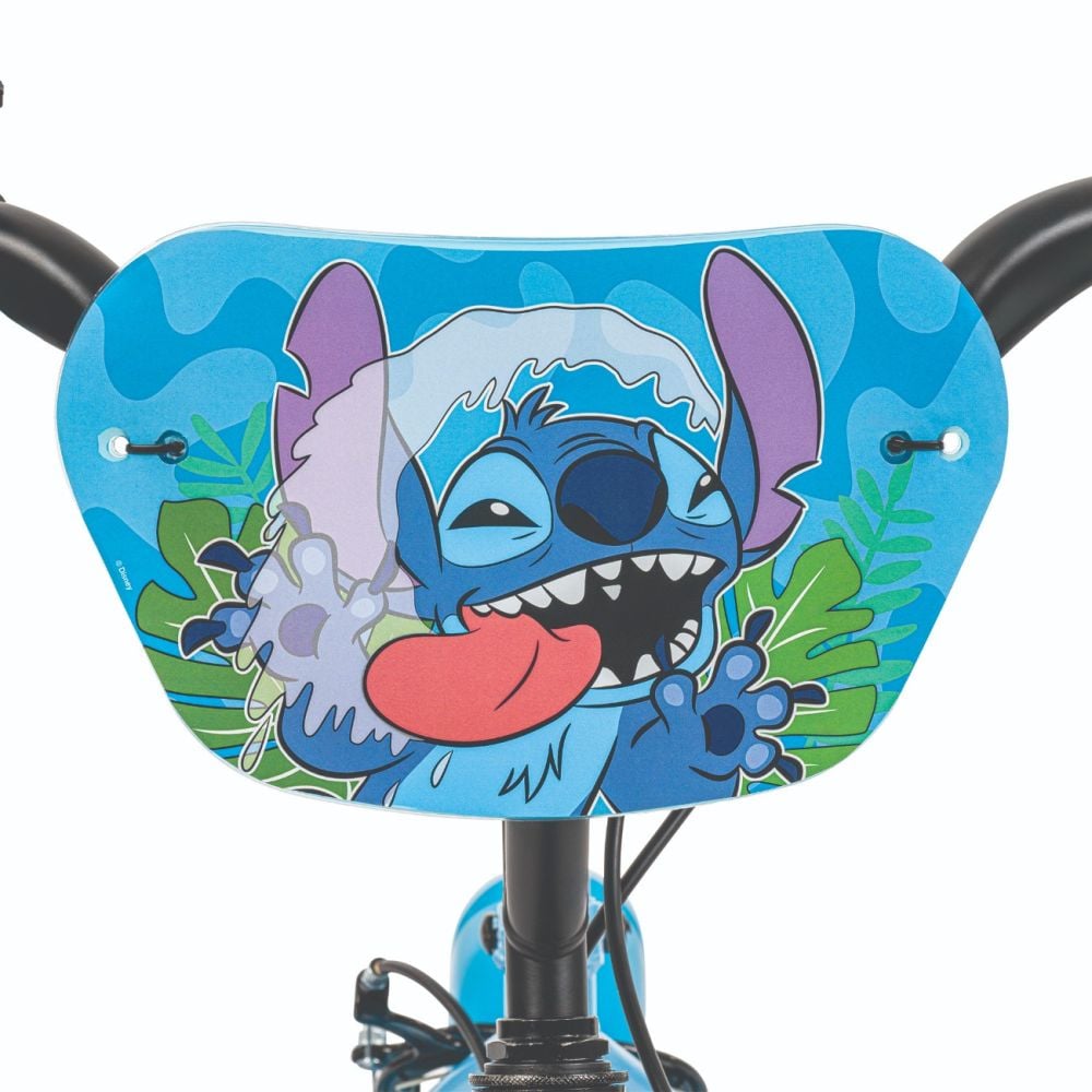 Bicicleta cu roti ajutatoare, Huffy, Disney Stitch, 14 inch, Blue