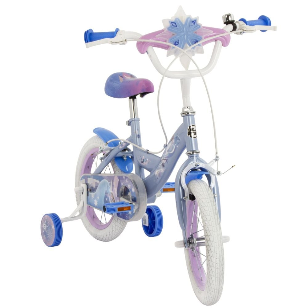 Bicicleta cu roti ajutatoare, Huffy, Disney Frozen, 14 inch, Blue