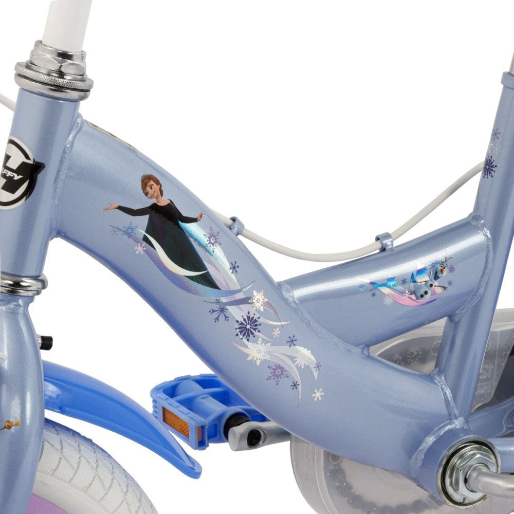 Bicicleta cu roti ajutatoare, Huffy, Disney Frozen, 14 inch, Blue