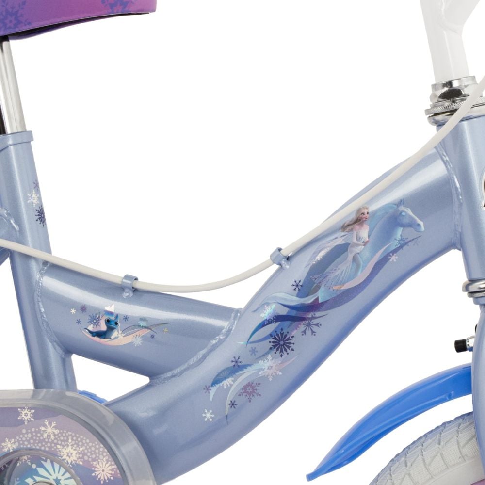 Bicicleta cu roti ajutatoare, Huffy, Disney Frozen, 14 inch, Blue