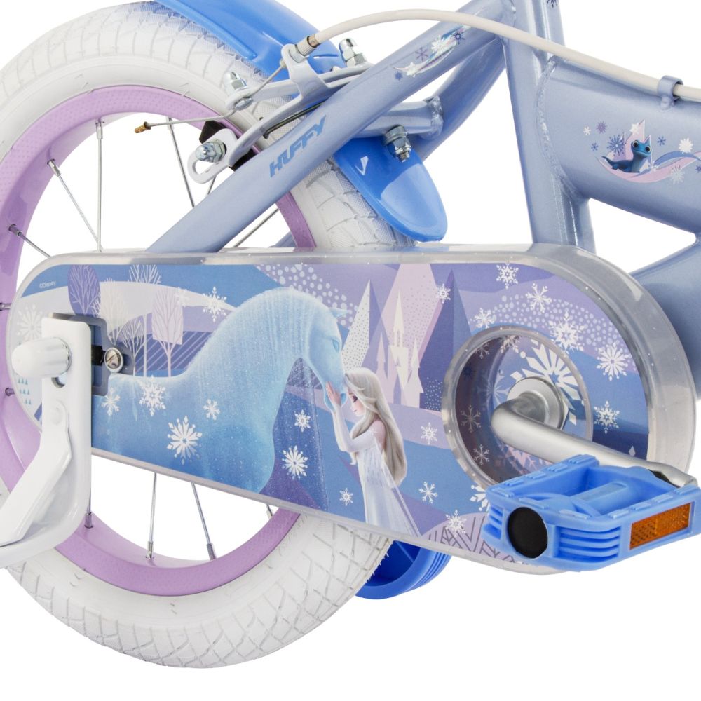 Bicicleta cu roti ajutatoare, Huffy, Disney Frozen, 14 inch, Blue