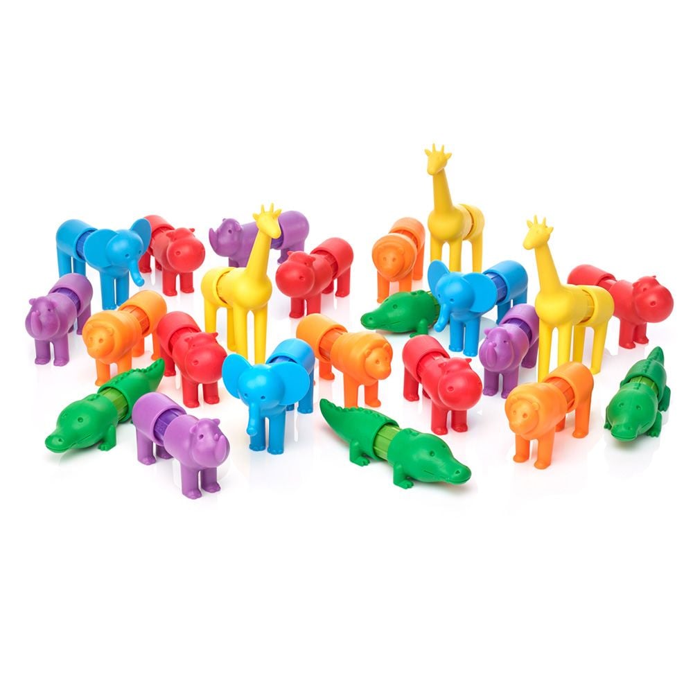 Joc magnetic, Smart Max, Primele mele animale de safari, 18 piese