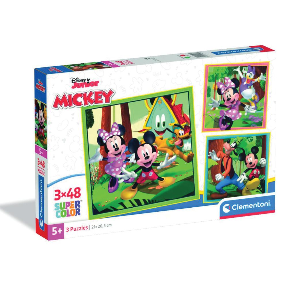 Puzzle Clementoni, Disney Mickey Mouse, 3 x 48 piese | Noriel