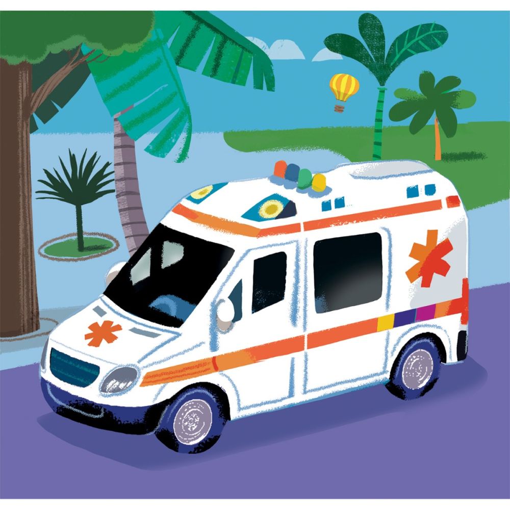 Puzzle Clementoni, Vehicule de salvare, 3 x 48 piese