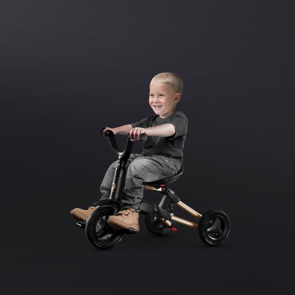 Tricicleta ultrapliabila Qplay Nova Rubber, Gold Limited Edition
