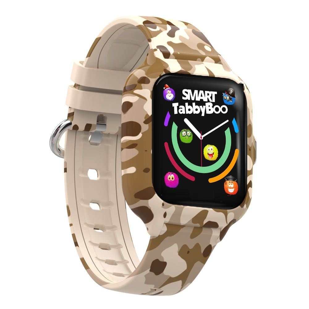 Ceas smartwatch, Tabby Boo, 4G, GPS, Ecran 1.4 inch, Camouflage Brown