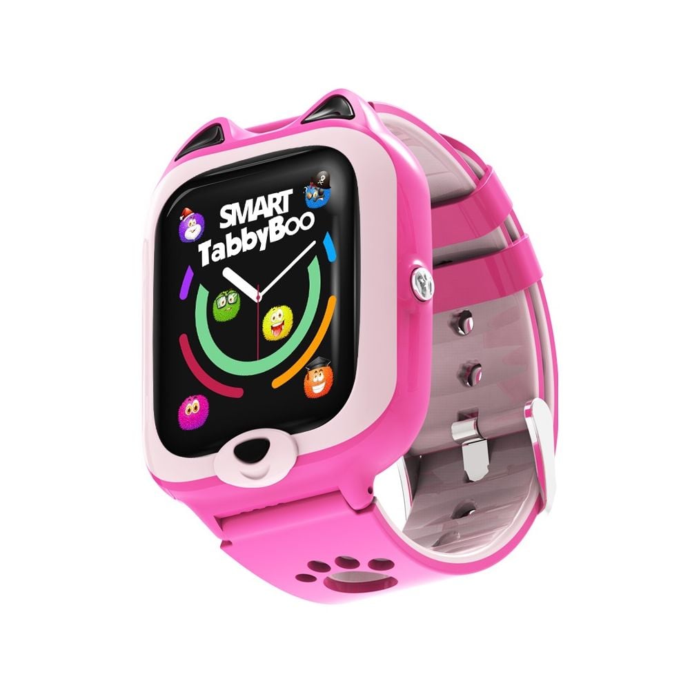 Ceas smartwatch, Tabby Boo, 4G, GPS, Ecran 1.4 inch, Kitty Pink