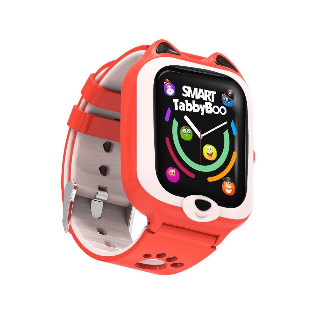 Ceas smartwatch, Tabby Boo, 4G, GPS, Ecran 1.4 inch, Kitty Red