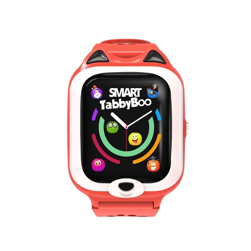 Ceas smartwatch, Tabby Boo, 4G, GPS, Ecran 1.4 inch, Kitty Red