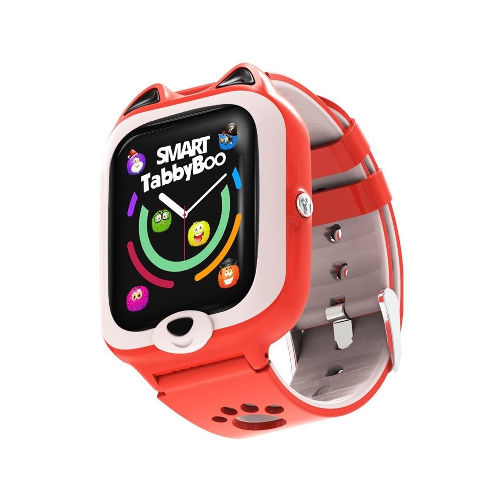 Ceas smartwatch, Tabby Boo, 4G, GPS, Ecran 1.4 inch, Kitty Red