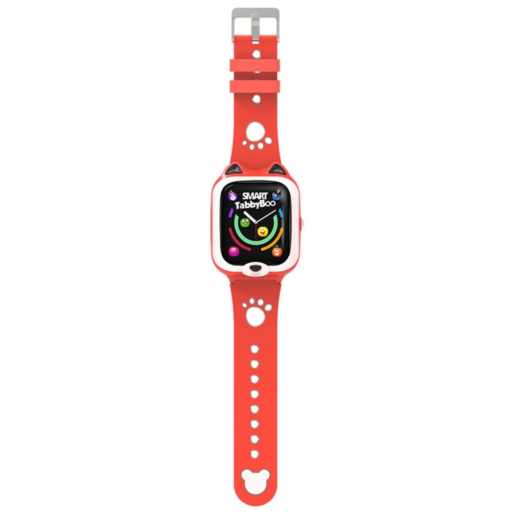 Ceas smartwatch, Tabby Boo, 4G, GPS, Ecran 1.4 inch, Kitty Red