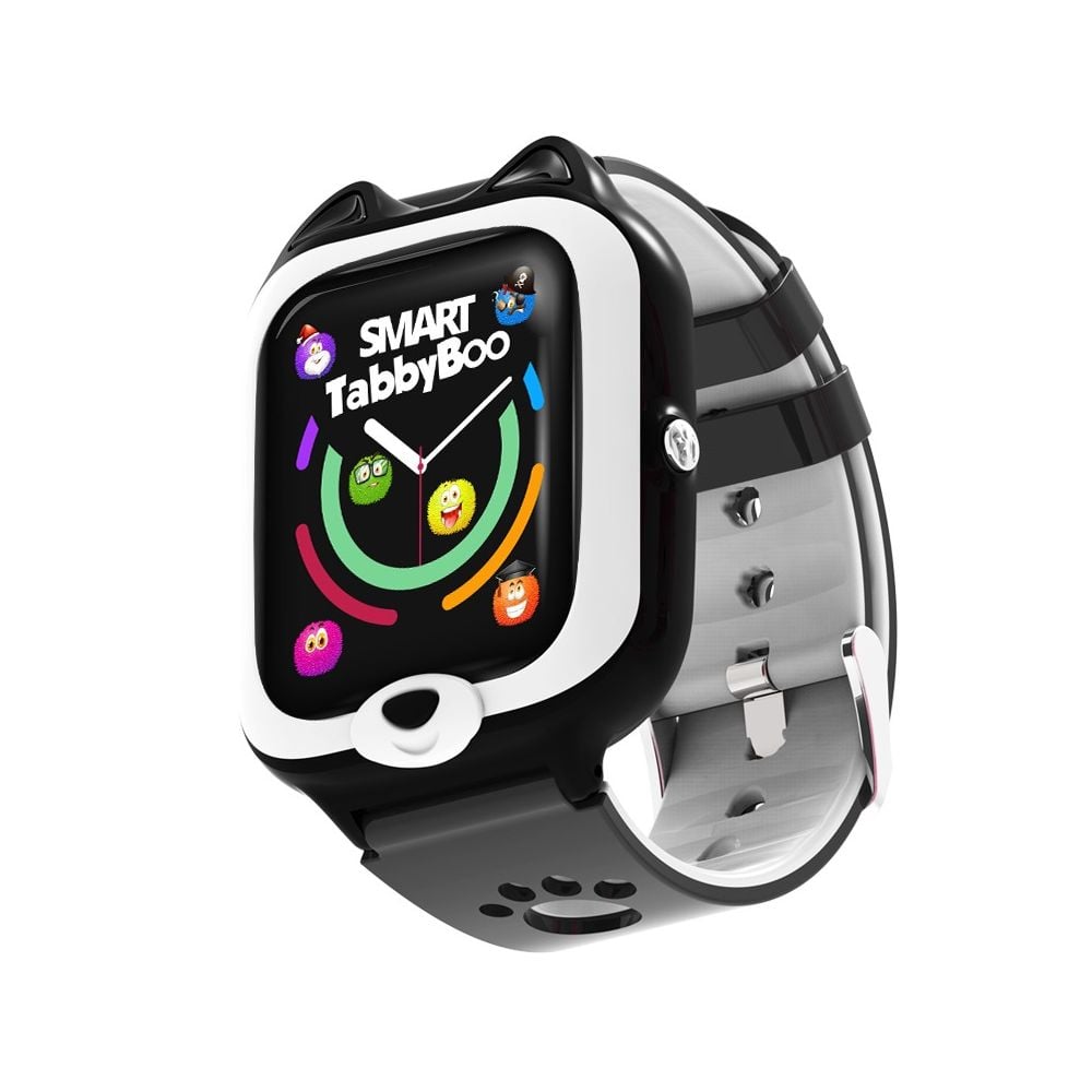 Ceas smartwatch, Tabby Boo, 4G, GPS, Ecran 1.4 inch, Kitty Black