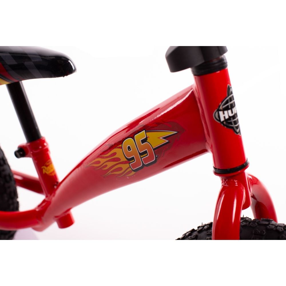 Bicicleta fara pedale, Huffy, Disney Cars, Lightning McQueen, 12 inch, Rosu
