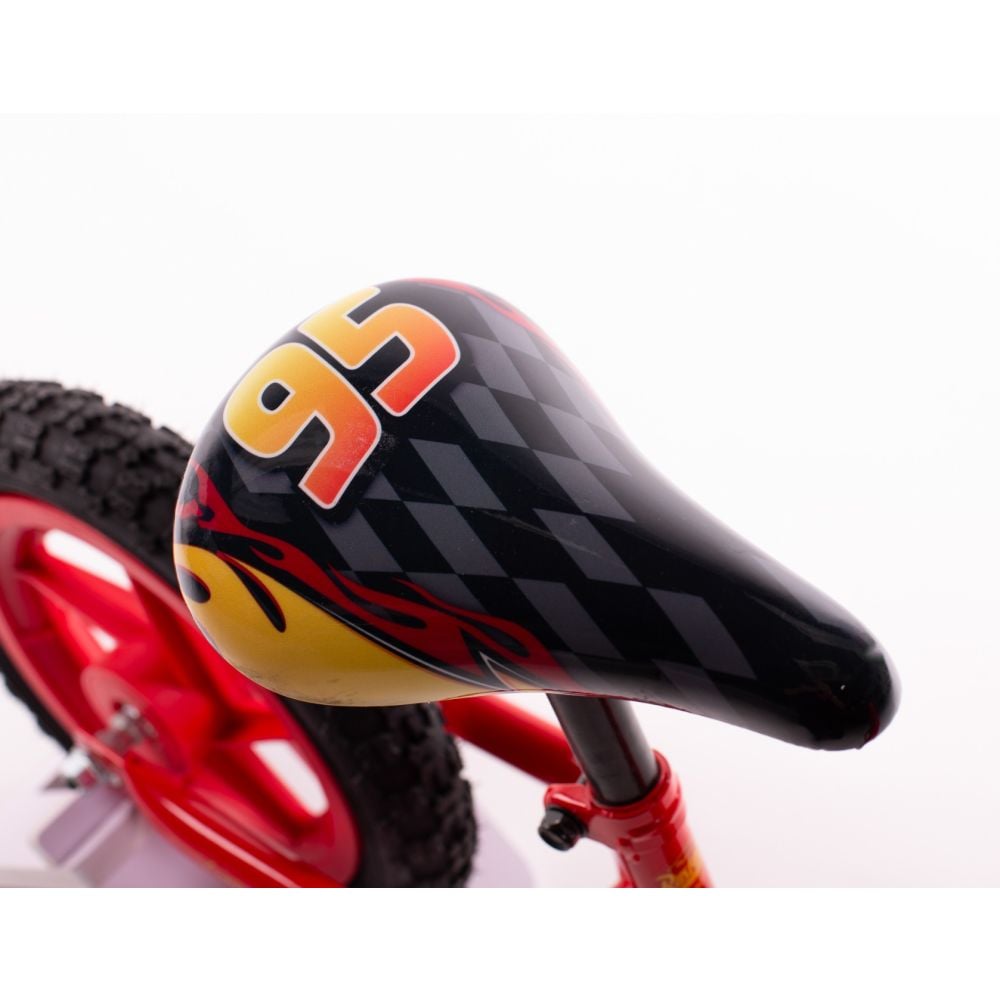 Bicicleta fara pedale, Huffy, Disney Cars, Lightning McQueen, 12 inch, Rosu