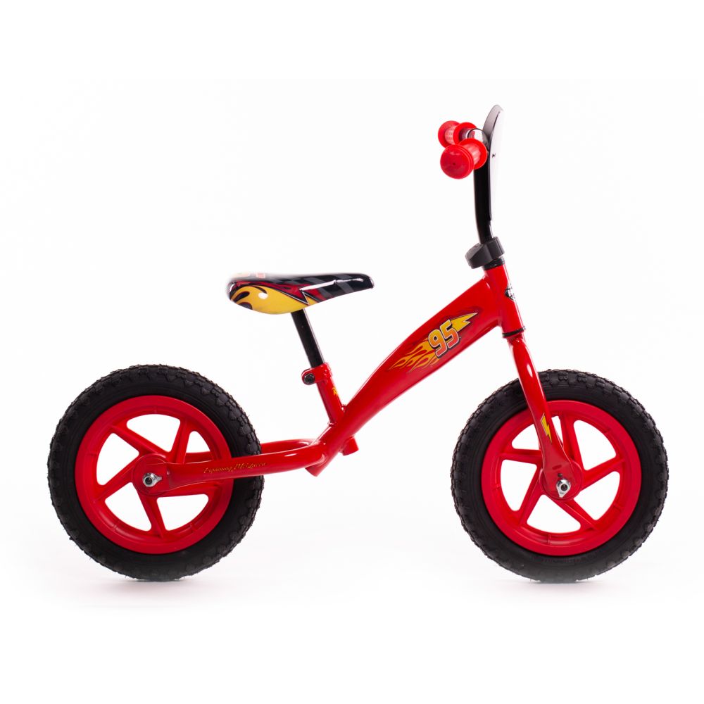 Bicicleta fara pedale, Huffy, Disney Cars, Lightning McQueen, 12 inch, Rosu
