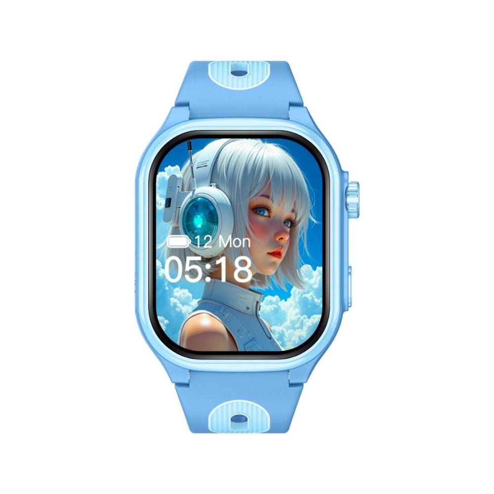Ceas smartwatch, Tabby Boo, Smartwatch Vision, 4G, GPS, Ecran HD Curbat 2 inch, Blue