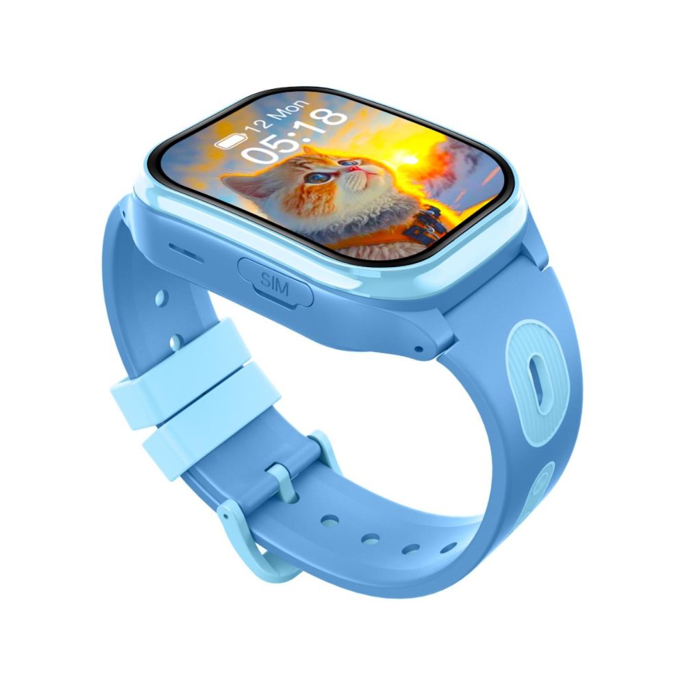 Ceas smartwatch, Tabby Boo, Smartwatch Vision, 4G, GPS, Ecran HD Curbat 2 inch, Blue