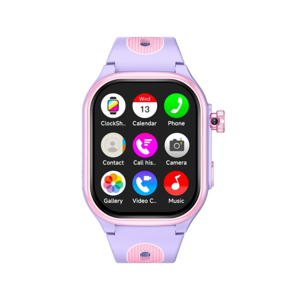 Ceas smartwatch, Tabby Boo, Smartwatch Vision, 4G, GPS, Ecran HD Curbat 2 inch, Purple