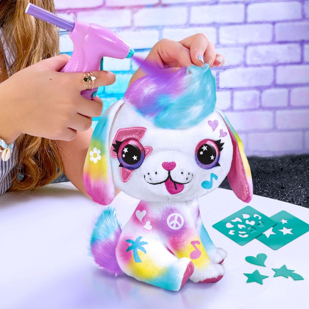 Jucarie de plus de colorat, Airbrush Plush, Puppy
