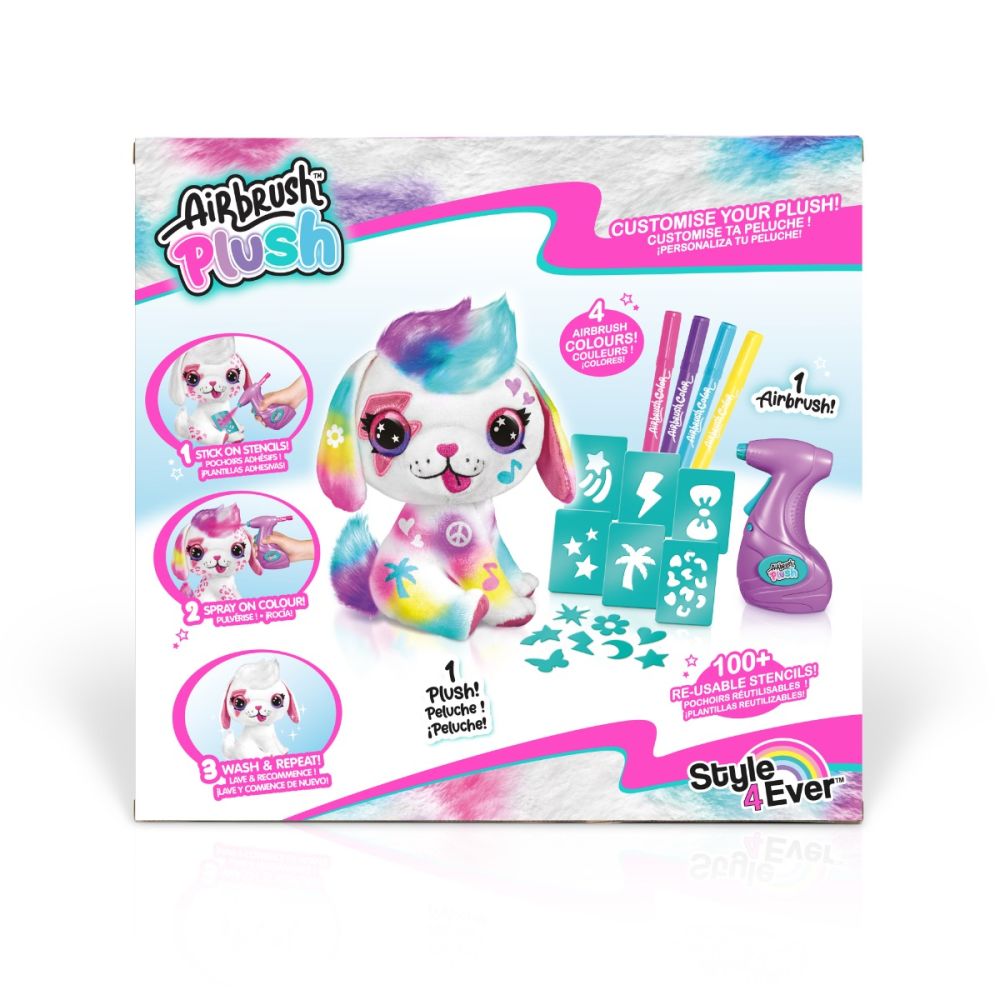 Jucarie de plus de colorat, Airbrush Plush, Puppy