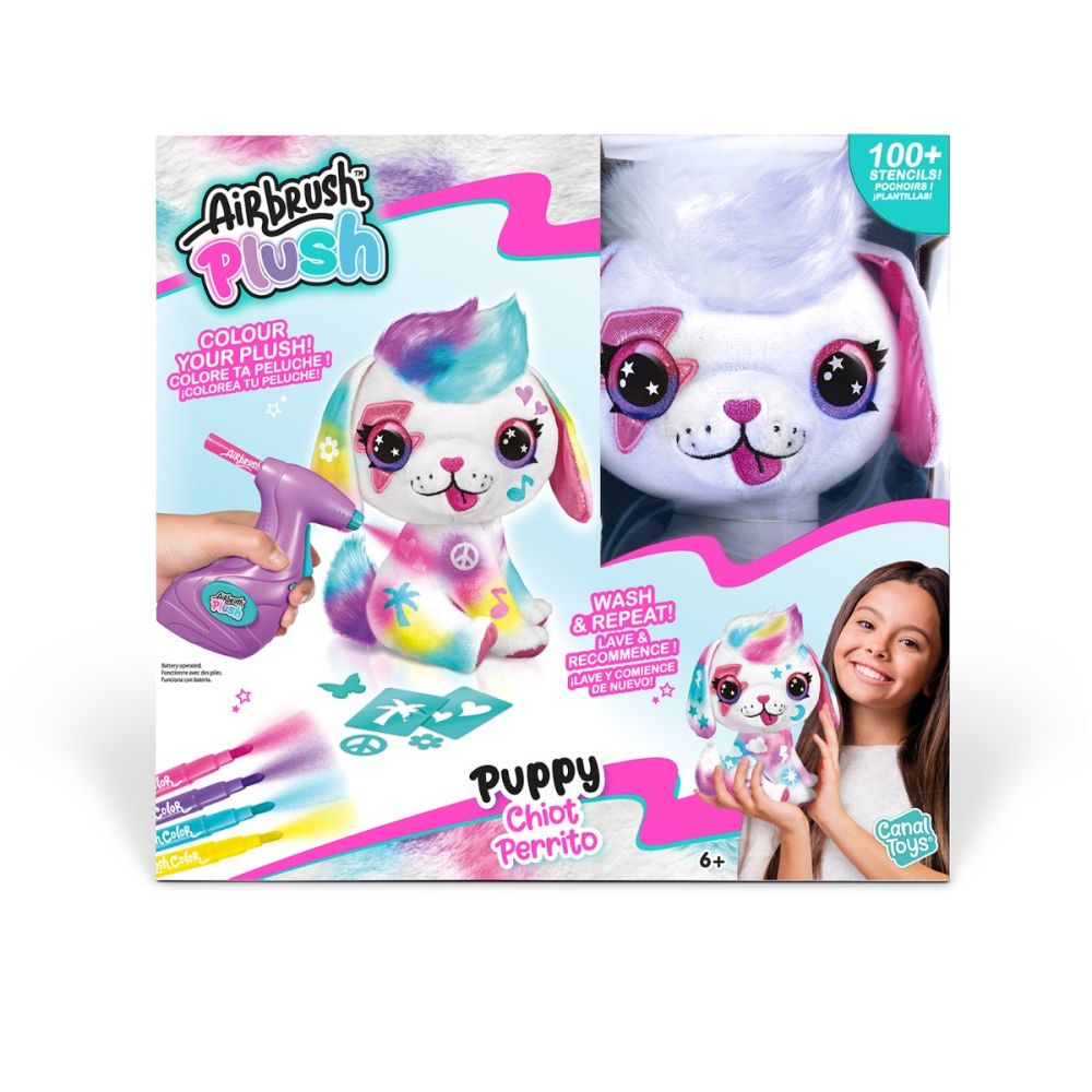 Jucarie de plus de colorat, Airbrush Plush, Puppy