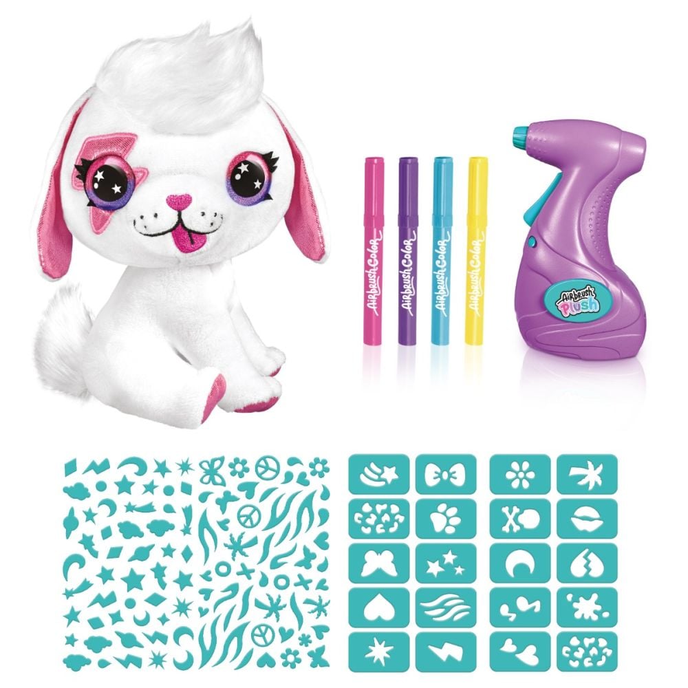 Jucarie de plus de colorat, Airbrush Plush, Puppy