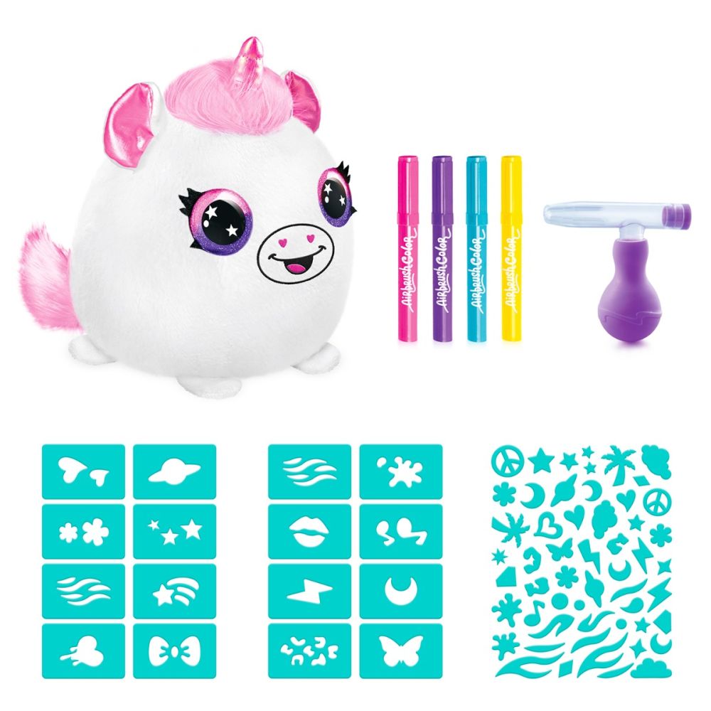Jucarie de plus de colorat, Airbrush Plush, Squishy Plush, Unicorn